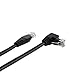 CableCreation CAT6 Ethernet Patch Cable RJ45 LAN Cable Gigabit Network Cord 90 Degree Upward Angled,Bandwidth up to 250MHz 1Gbps for PC, Router, Modem, Printer, Xbox, PS4, PS3-3.3 Feet,Black