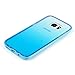 Samsung Galaxy S7 Edge, G9350 Gradient Color Mirror Soft TPU Case with Shockproof PC Bumper for S7 Edge (Blue)