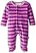 Magnificent Baby Baby-Girls Velour Footie, Pink/Lavender, 6 Months