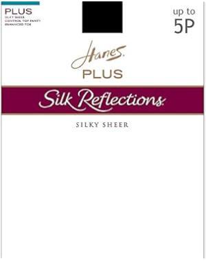 Hanes Silk Reflections Women`s Plus Sheer Control Top Enhanced Toe Pantyhose