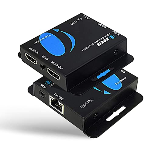 OREI Extender HDMI over Ethernet su CAT5/CAT6/CAT7, con IR fino a 164 piedi - Loop Out - Distribuzione del segnale Full HD 1080P (EX-170C)