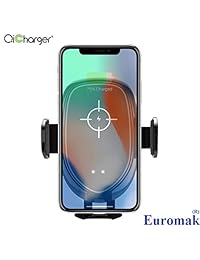 Soporte inalámbrico para cargador de coche para iPhone X   XS MAX   XR   XS   8 8 Plus Samsung Galaxy S9   S9 +   S8   S8 +   S7   S6 Edge Plus Note 9 8 7 6 Sujeción automática de lujo Cargador inalámbrico rápido 10W 7 , 5W 5W + Qi Habilitado Teléfono
