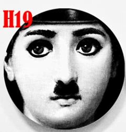qnmbdgm Fornasetti 6Inch Creative Design Fornasetti Wall Hanging Decorative Plate Retro European Elegant Style Kitchen Decoration Upscale Home