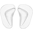 BlingKingdom 2 Pairs Soft and Comfortable Gel Arch Support Insoles Silicone Orthopedic Flat Feet Orthotic Arch Plantar Fasciitis Shoe Arch Gel High Heel Inserts Cushion Pads for Women Men (Clear)