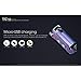 Nitecore TINI SS 380 Lumen Super Small USB Rechargeable Keychain Flashlight with LumenTac Charging Cable (Stainless Steel - Tropical)