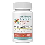 Floramate Kids Probiotics Max Biodiversity Blend - 4 Essential Strains - 3 Billion CFU - Easy to Swallow - 60 Ct. Time Release (Probiotics For Kids)