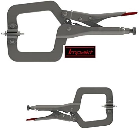 Impakt Set of 2 Pocket Hole Jig Cabinet Assembly Face Clamps-- 1 each 9" and 6"