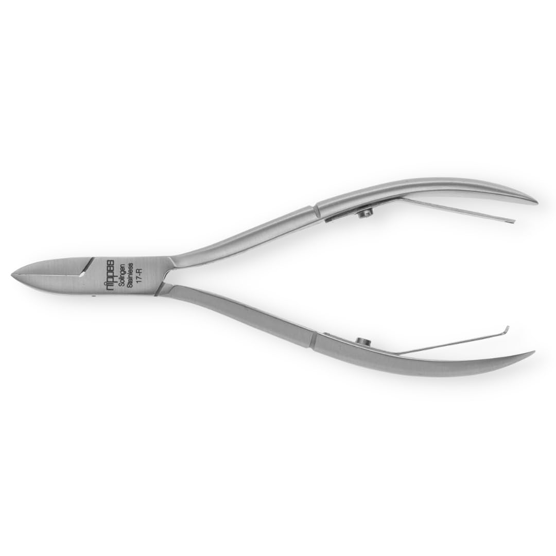 nippes Solingen Corner Pliers for Nails, 13 cm, Nickel-Plated Steel, Professional Nail Clippers for Foot Care, Toenail Nippers, Made in Germany, Silver, Pack of 1