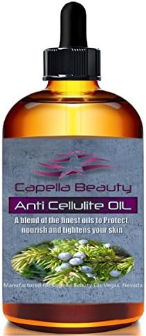 Anti-Cellulite Massage Oil – a blend of the finest Almond, Grapefruit, Geranium, Juniper Berry, Black Pepper and Sesame Oils. Tightens and moisturizes your skin, 100% natural (1 Oz)
