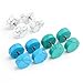 Zysta 2-6pcs Howlite Turquoise Gemstone Fake 0G Cheater 1/4