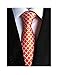 MINDENG Tartan Wool Tie Orange Check Business Men's Silk Neckties Leisure Ties