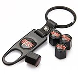 CzlpV Black Car Wheel Tire Valve Caps Tyre Stem Air Caps Keychain Styling For VW GTI