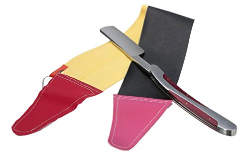 Straight Razor Design Stainless Steel Straight Barber Edge Razors Folding Shaving Shaver+Strop cloth Portable