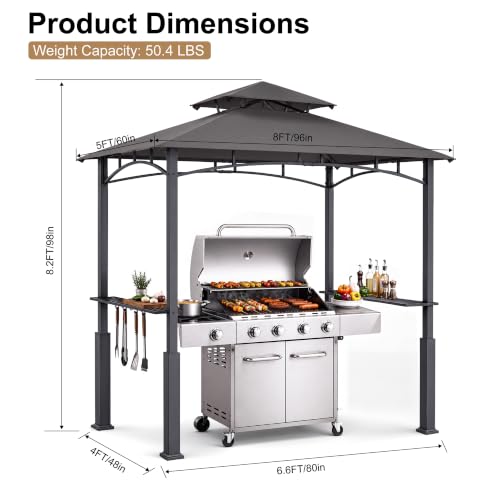 ABCCANOPY 8x5 Grill Gazebo Review: BBQ Shelter with LED Lights image 21