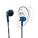 Leadtry SS-2 Retractable Headset In-Ear Sport Stereo Earbud Headphones Dynamic Crystal Clear Sound Ergonomic Comfort-fit Noise Insulating Built-in Mic Earphone (Blue)