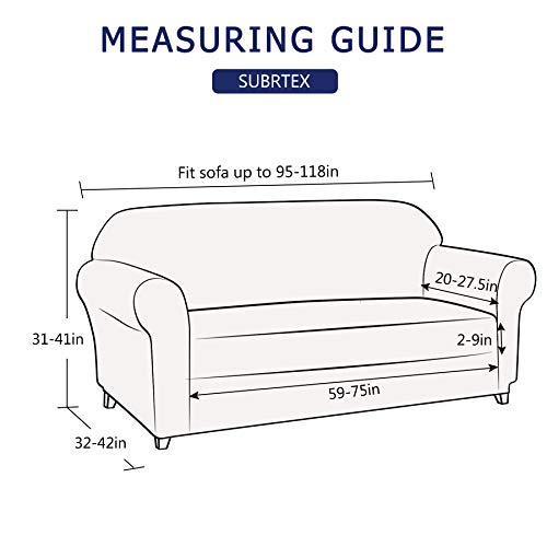 2 Subrtex+Spandex+Stretch+2+Piece+Slipcover
