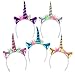 Novelty Toys Metallic Unicorn Headbands - 12 ct