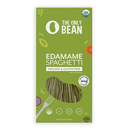 The Only Bean - Organic Edamame, Soy, Black Bean Spaghetti and Fettuccine Pasta, Gluten Free Noodles, 8oz (Variety Pack) (4 Pack)