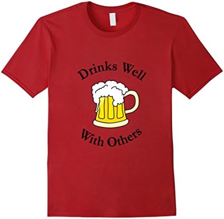 Mens Drinks Well With Others Medium Cranberry
