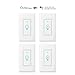 Micmi Smart Switch, WiFi Light Switch in-Wall Compatible with Amazon Alexa Google Home, Timing Function, Suit for 1/2/3/4 Gang Switch Box, Neutral Wire Required (1 Gang Smart Touch Switch 4pack)