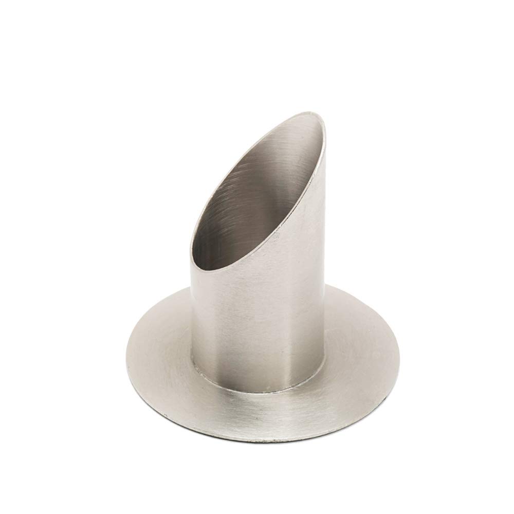 NKlaus candle holder 8cm high candle holder brass candle holder nickel plated candle holder for communion candle Ø 4cm christening candles stick candles 2831