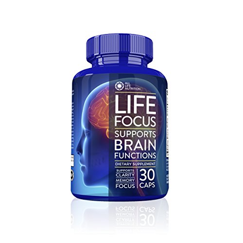 Brain Booster Nootropic Supplement By All Life Nutrition Focus, Memory, and Clarity Enhancer - Brain Supplement with Ginkgo Biloba, Saint John's Wort, Bacopa Monnieri and More, 30 Mental Energy Pills