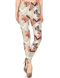 Leggings para dama, diseño de mariposa, impresión suave, diseño navideño