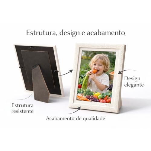 Kit com 2 Porta Retrato - Retratos 10cm x 15cm em MDF Com Moldura Decorada Ideal Para Suas Fotos Pode Colocar em Salas Escritorios Quartos Elegante Premium