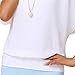VIISHOW Women's Loose Casual Short Sleeve Chiffon Top T-Shirt Blouse White S