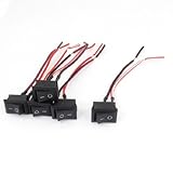 uxcell® 5pcs On/off Wired Rocker Switch
