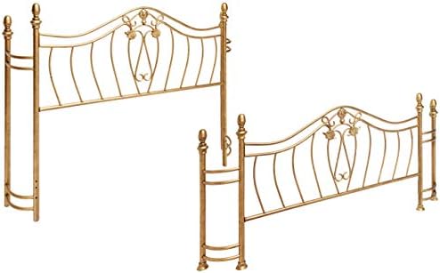 Amazon Com Sydney Queen Bed Antique Brushed Gold Furniture Decor