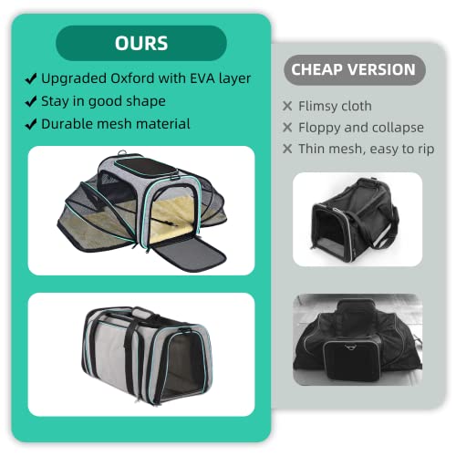 Small Pet Carrier Expandable Cat Carrier Airline Approved, Dog Carriers