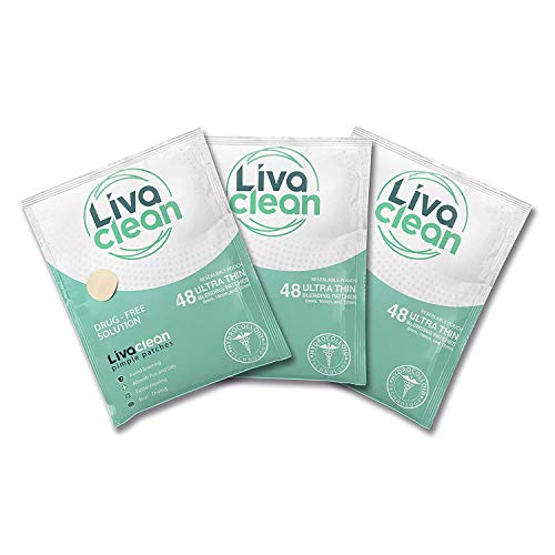 144 Count (3-Packs of 48) LivaClean Pimple Patch, Acne Absorbing Spot Treatment, Overnight Treatments Clear Dots To Get Rid Of Pimple, Zits, Blemish, Avoid Pimple Scars, Three Different Sizes: 8mm, 10mm, 12mm.