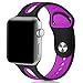 Haveda Sport Bands Compatible for Apple Watch 38mm/40mm, Soft Silicone Sport Strap Bands for Apple Watch, iWatch Series 4/3/2/1,Women Men Kids 38mm/40mm S/M Black/Purple