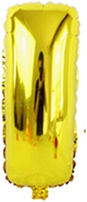 HIHAOXJ 16 Inch Helium Foil Mylar Matte Gold Letter Balloons (16 Inch-Letter I, Gold)