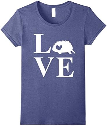 Womens Echidna Shirt: Love Funny Animal Gift T-Shirt Large Heather Blue