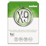 X-9 Copy Paper, Multipurpose Copier Fax Laser Inkjet Printer, 8 1/2 x 11 inch Letter Size, 92 Bright White, 20 lb. Density, Acid Free, 5000 Sheets/Case Carton (OX-9001)