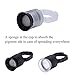 Tattoo Ink Ring, 100pcs Tattoo Ink Ring Pigment Ink Holder Container Cup with Sponge Eyebrow Tattoo Kits(Black Ring, White Cup)