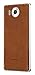 Mozo Microsoft Lumia 950 Qi Wireless Charging Back Cover Case with NFC - Cognac/Silver