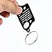 EVAPLUS Car Key Chain Keychain Key Ring for Jeep Wrangler Accessories Enthusiasts-Jeep Front Grill Design and Stainless Steel Material with 4 Colors (Black)