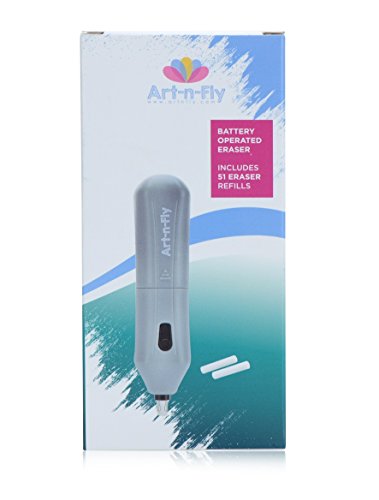 Battery Operated Pencil Eraser Electric Eraser with 51 Eraser Refills for Graphite Pencil And Color Pencils - Thumbnail 4