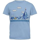Adventure Time With Finn And Jake Pixel Scene Adult T-shirt L