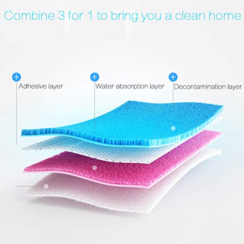 Wrwgl Wireless Electric mop Powerful Cleaner Rotary Scrubber and Buffer Hardwood Polish Tiles Vinyl Marble and Laminate Flooring Rotating Maid Chargeable,Blue