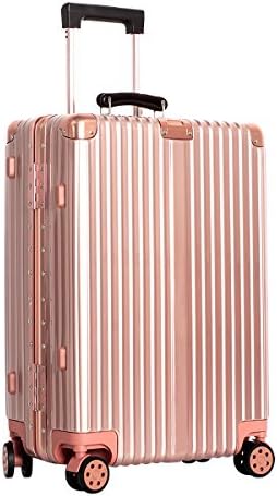 URSTAR 29 Inch Luggage, Aluminium Frame Suitcase TSA-Lock Lightweight Carry on Luggage, Rose Gold