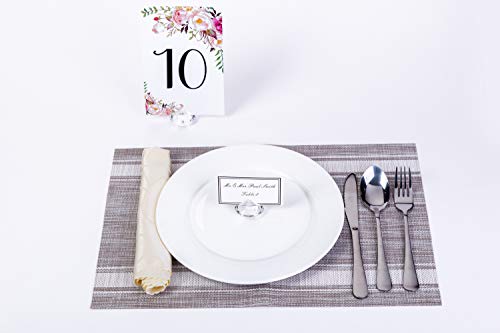 AiFanS DiamondTable Place Card Holdes(Clear,4cm Set of 12) - Thumbnail 3