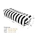 JEMIA Single Compartments Collection 1 Independent Zipper Chambers with Handle Strap Carrying Case (Black White Stripes, Canvas, Medium)