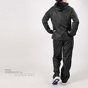 Amazon Co Jp プーマ Puma レディース 裏トリコット ウィンドブレーカー 上下セット 1502 婦人 03 03 ネイビー O スポーツ アウトドア