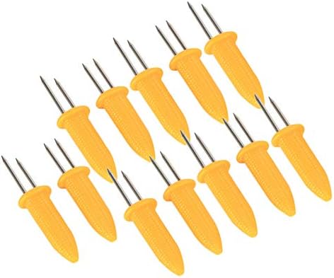 Corn Holders - 12PCS Stainless Steel BBQ Corn Holders Skewers Prongs Corn On The Cob Holders Barbecue New