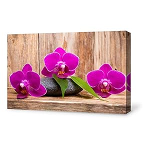 Canvas Wall Art for Living Room,Bedroom Home Artwork Paintings Orchid SPA Backgrounds Ready to Hang - 12x18 inches