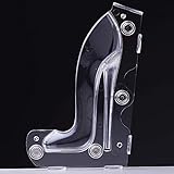 High Heel Shoe Mold, 3D Magnetic Platform Heels Polycarbonate Chocolate Mold Fondant Cake Decorating Mold DIY Home Baking Tools, 7 Inches Long